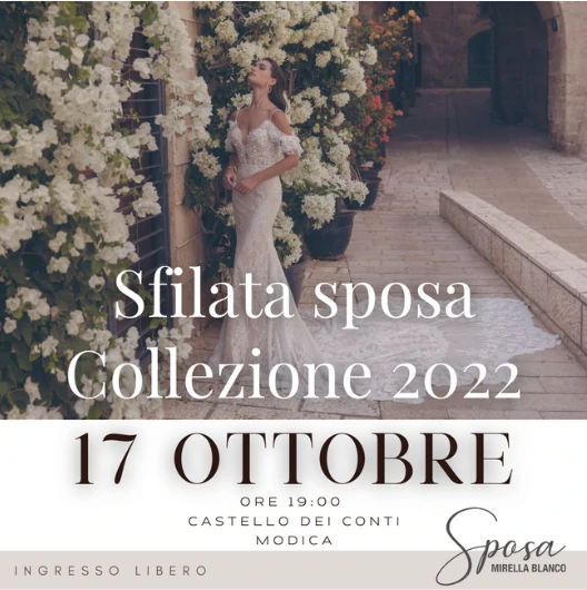 Evento collezione abiti da sposa 2022