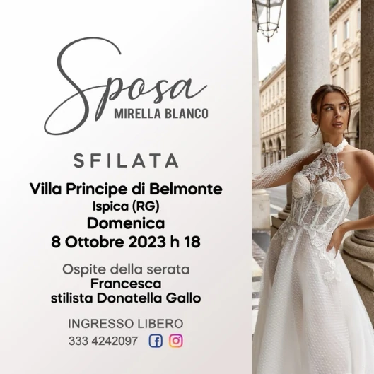 Evento Villa principe di belmonte a Ispica RG 8 ottobre 2023